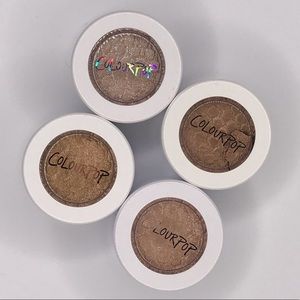 SET OF 4 Colourpop Super Shock Eyeshadows